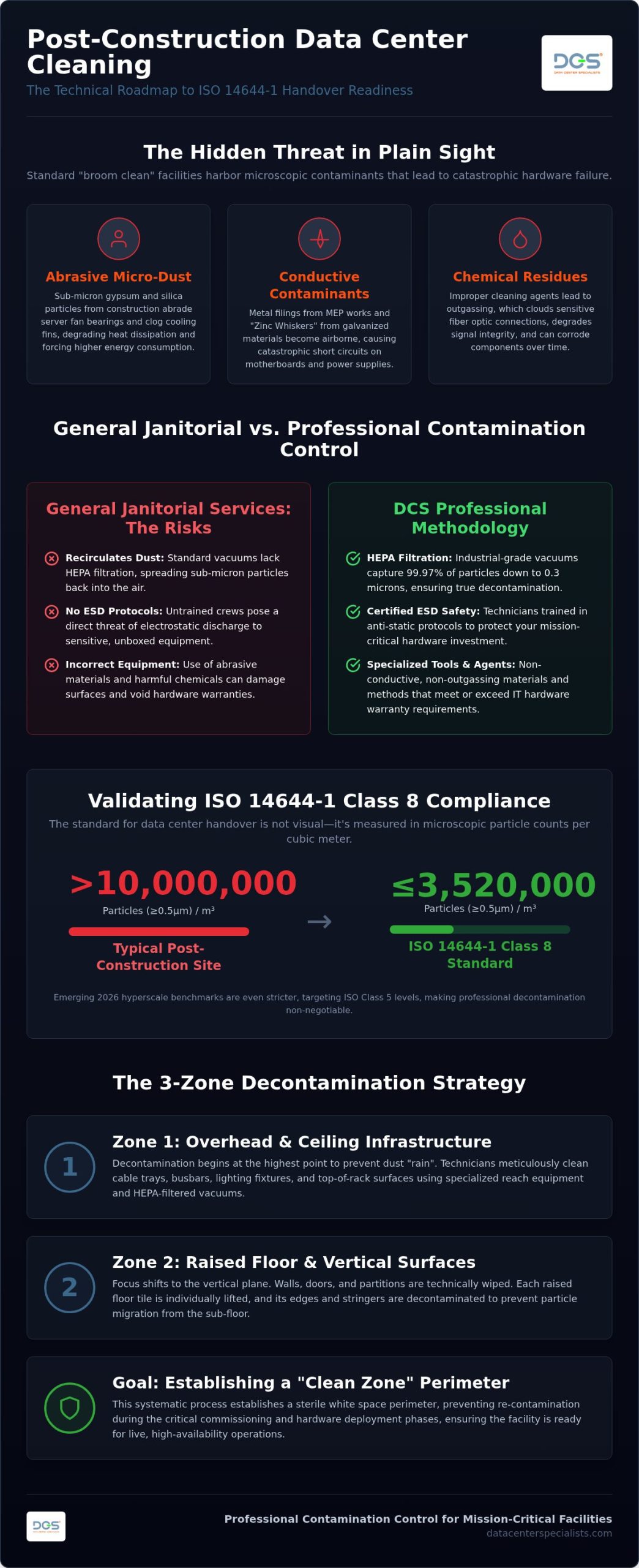 Post-Construction Data Center Cleaning: The ISO Handover Checklist