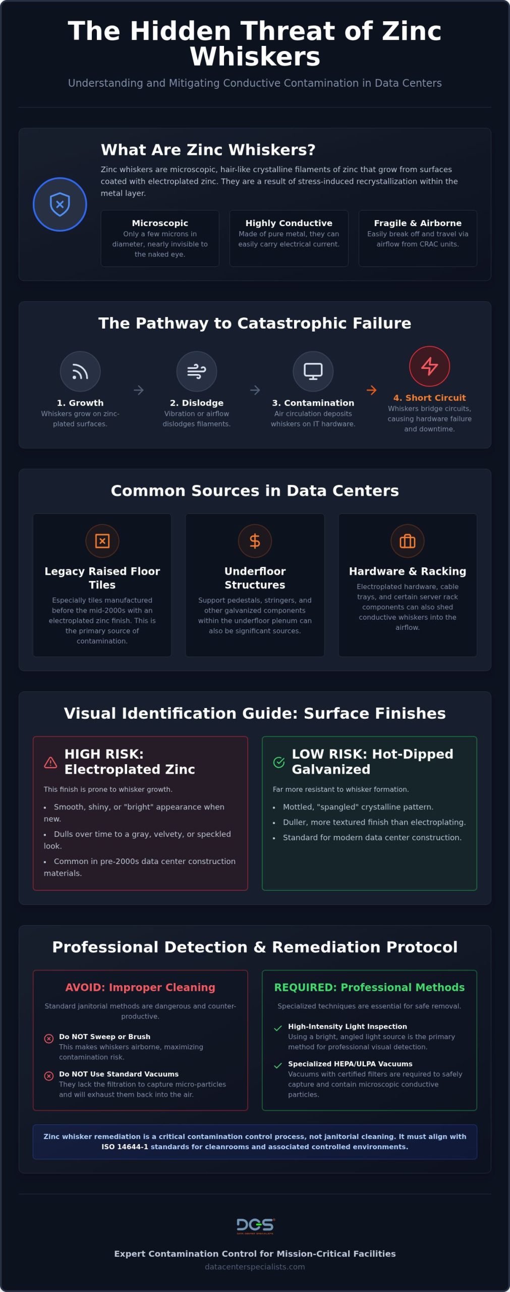 Zinc Whisker Detection in Data Centers: A Technical FAQ for Facility Managers
