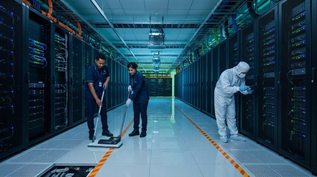 Can My In-House Cleaning Team Clean Our Server Room?